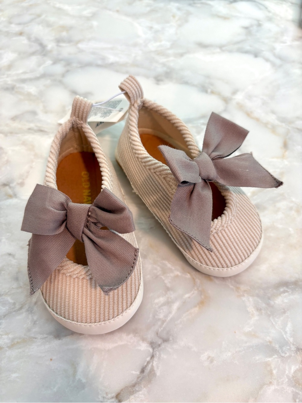 Old Navy Corduroy Bow Slip-On Baby Shoes